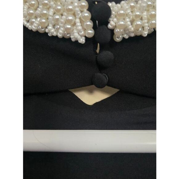NEW Likely Black Bonnie Faux Pearl Collar Dress Size 8 - Picture 10 of 13